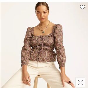 Like New! J. Crew blouse cinch waist in Liberty Busy Izzy floral print…